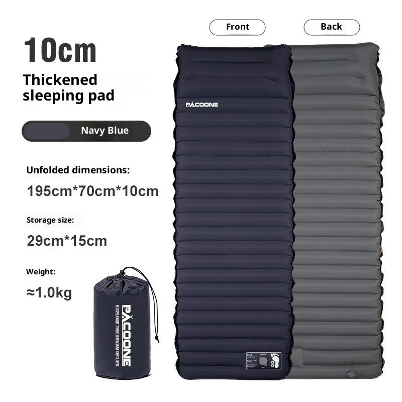 Matelas Gonflable Randonnée 2 Personnes Avec Coussin, ultra-léger résistant à l'humidité pour la pause de midi